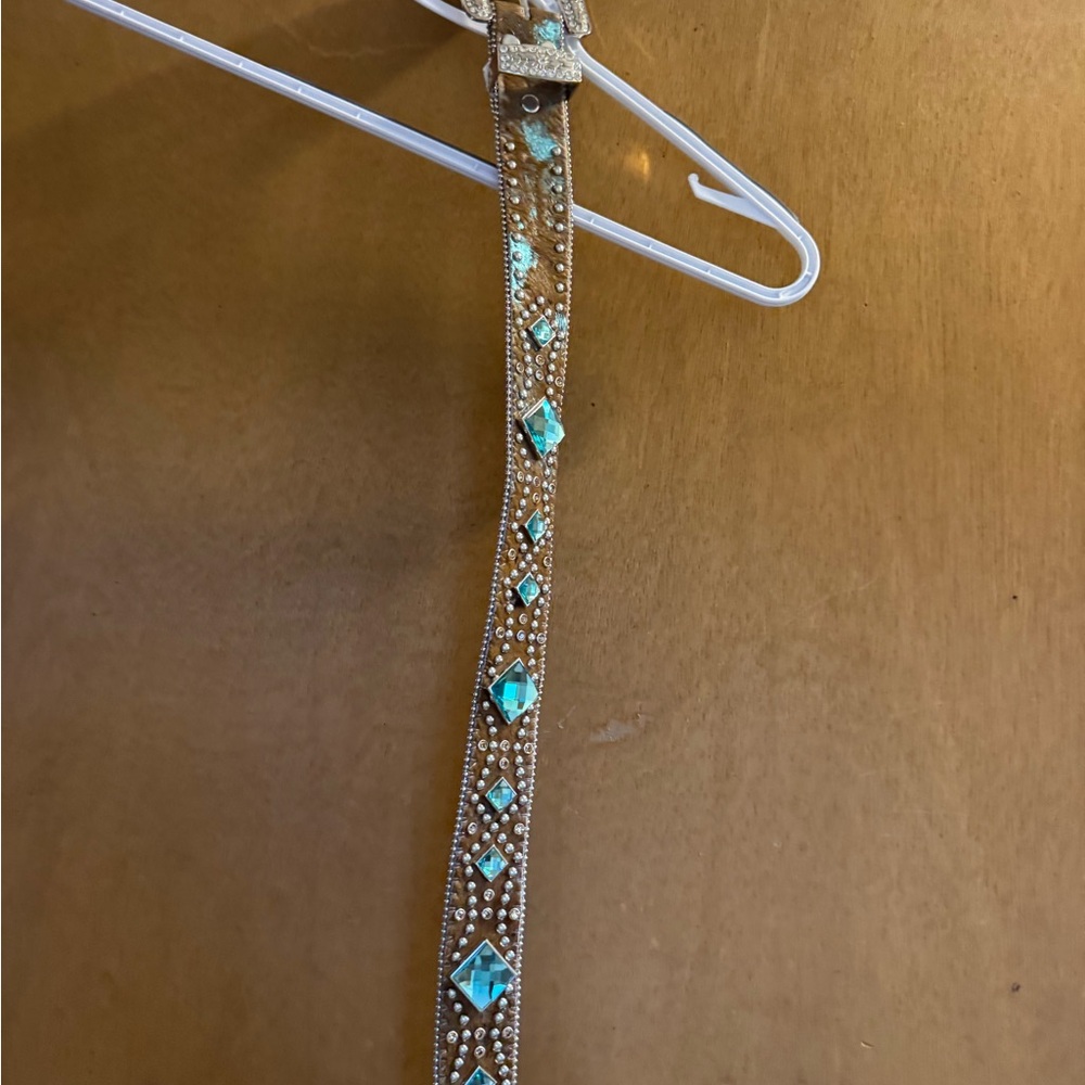 Leather cowhide western belt